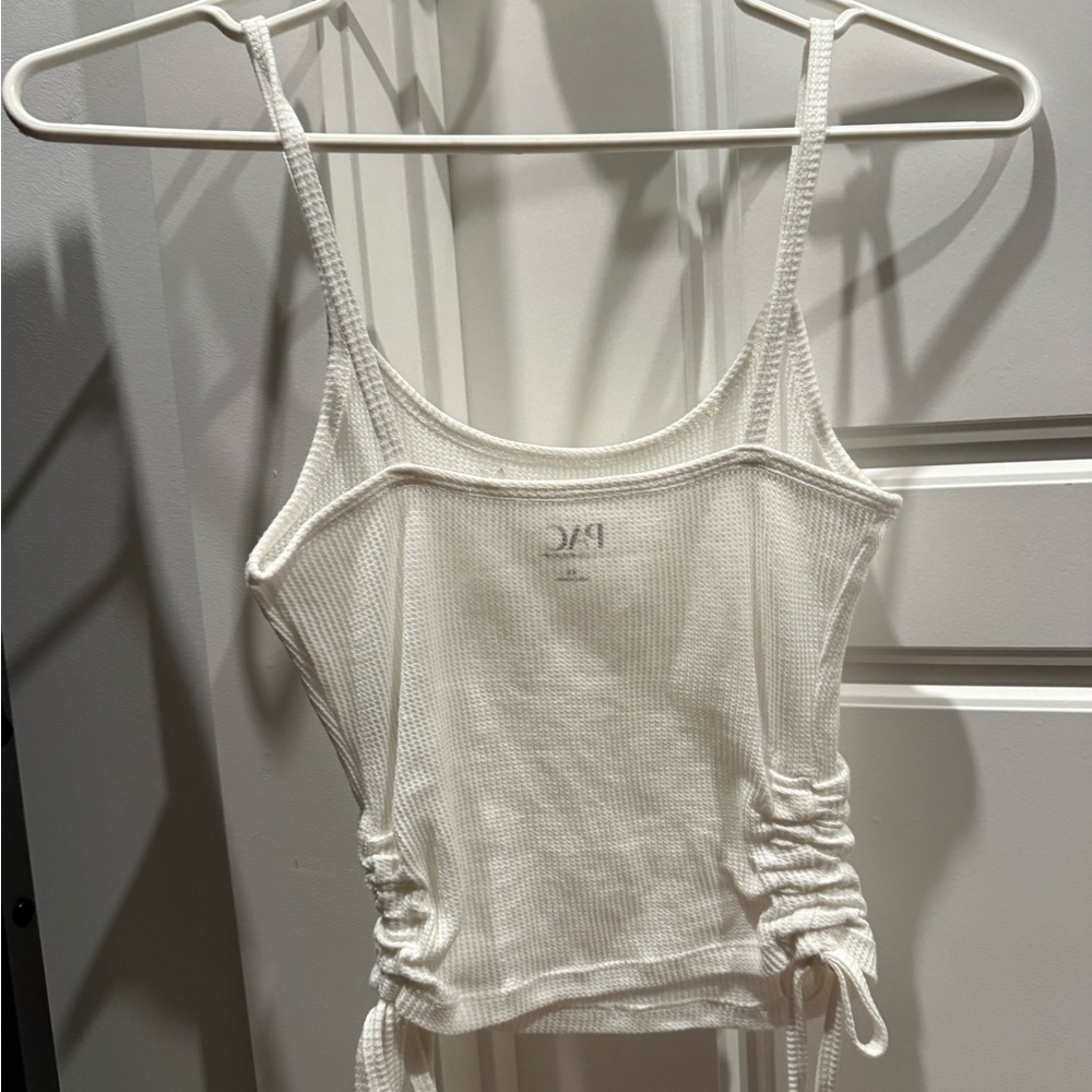 White Ribbed Tank Top - Picture 2 of 3